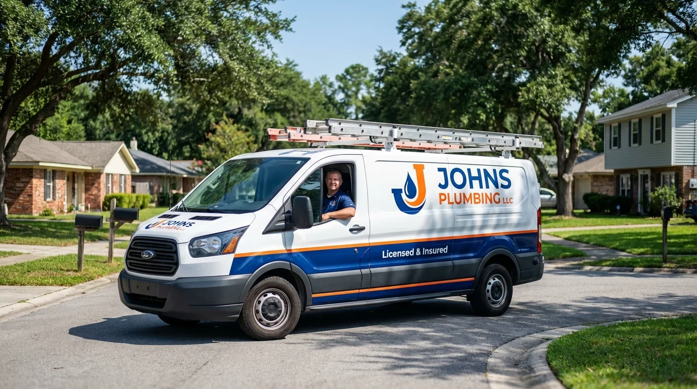 Johns Plumbing LLC service van in Lady Lake, FL